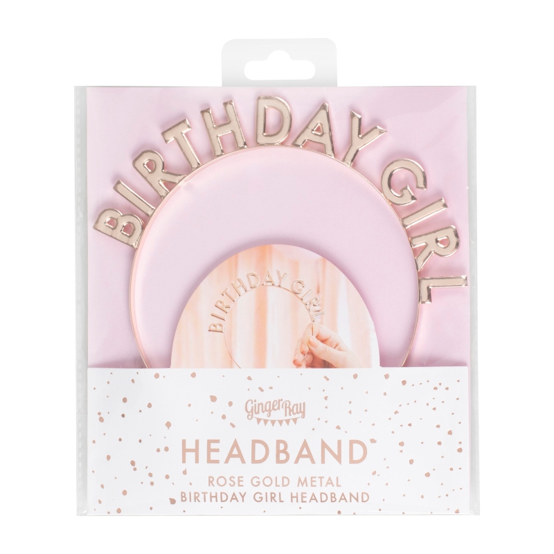 Birthday girl metal headband.