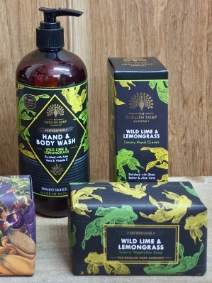 The English soap co wild lime and lemon grass trio.