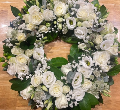 White and Green Wreath
