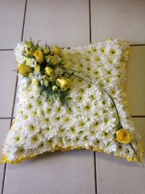 Based Cushion with Yellow Spray