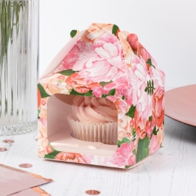 Floral cupcake box.