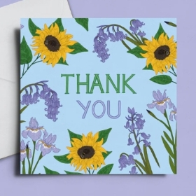 Thank you sunflower card.