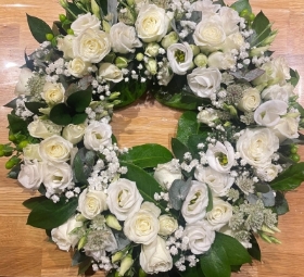 White and Green Wreath