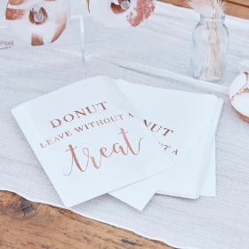 ‘donut leave without a treat’ wedding favour sweet table bags x 20.